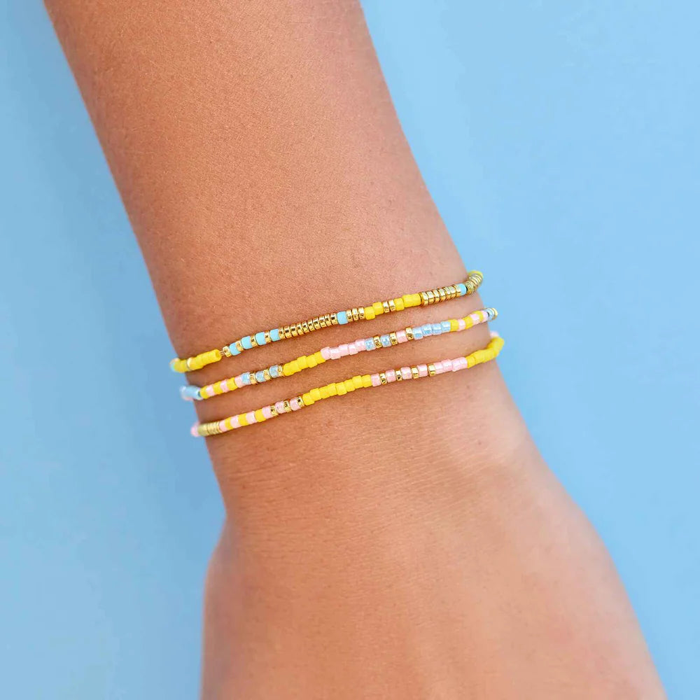 Pura Vida Sunset Beach Stretch Bracelet - Set of 3