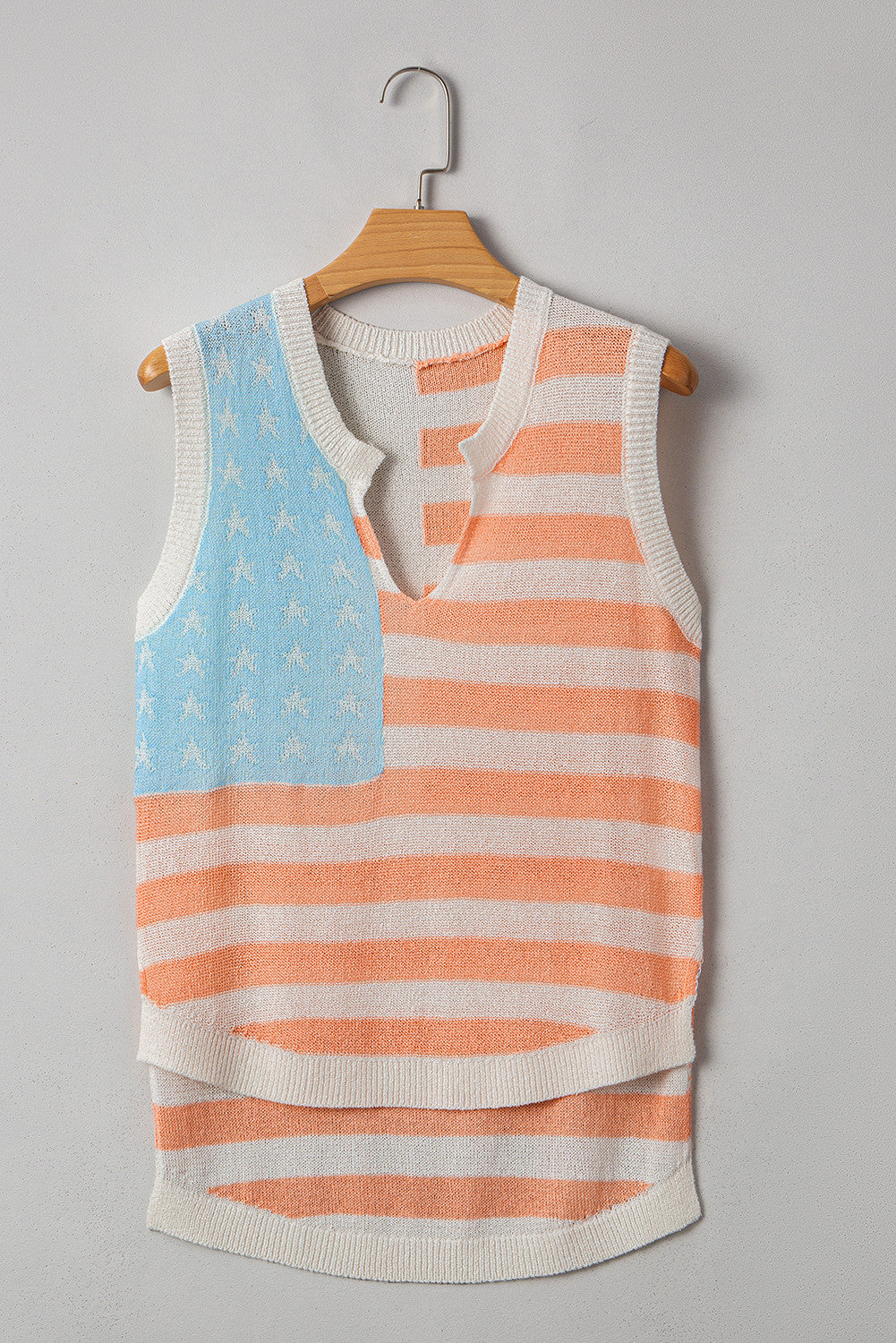 USA Flag Sleeveless Sweater