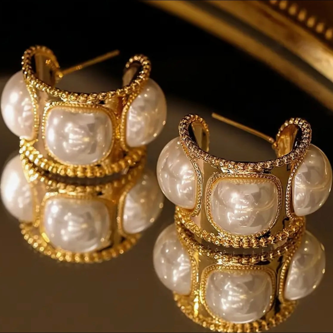 Pearl Vintage Style Earrings