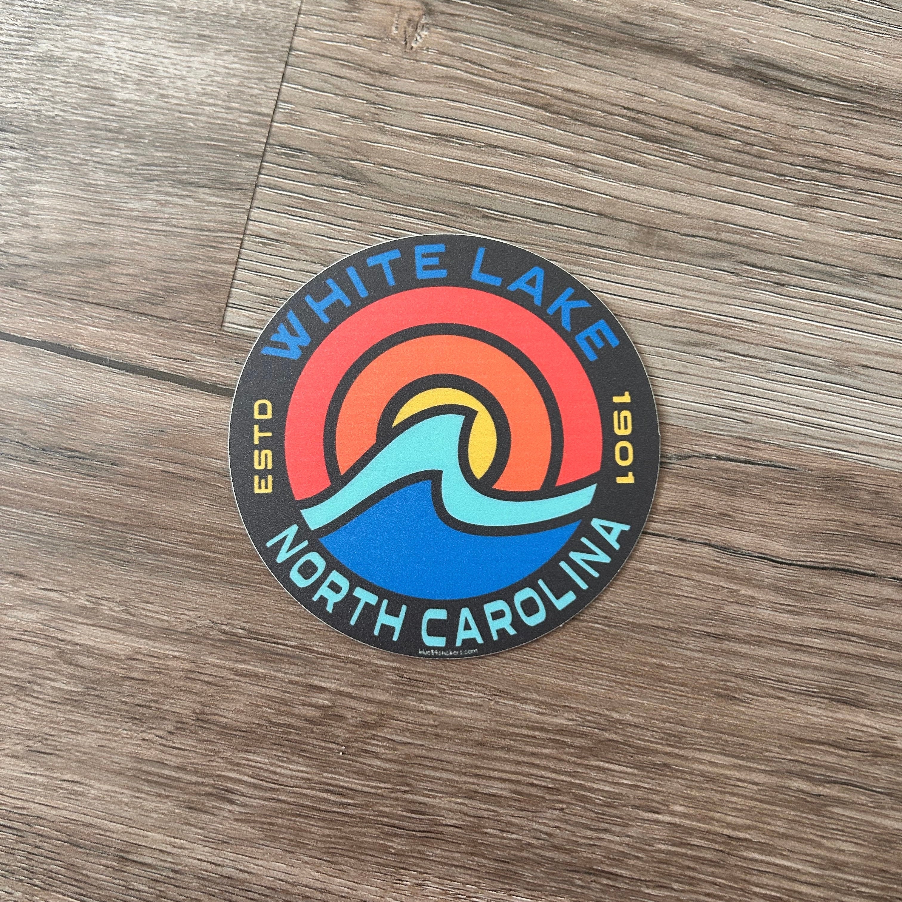 White Lake Sticker - Olivine Wave