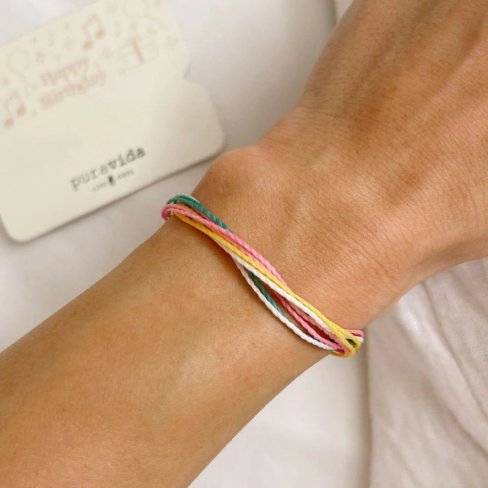 Pura Vida Happy Birthday Bracelet Card