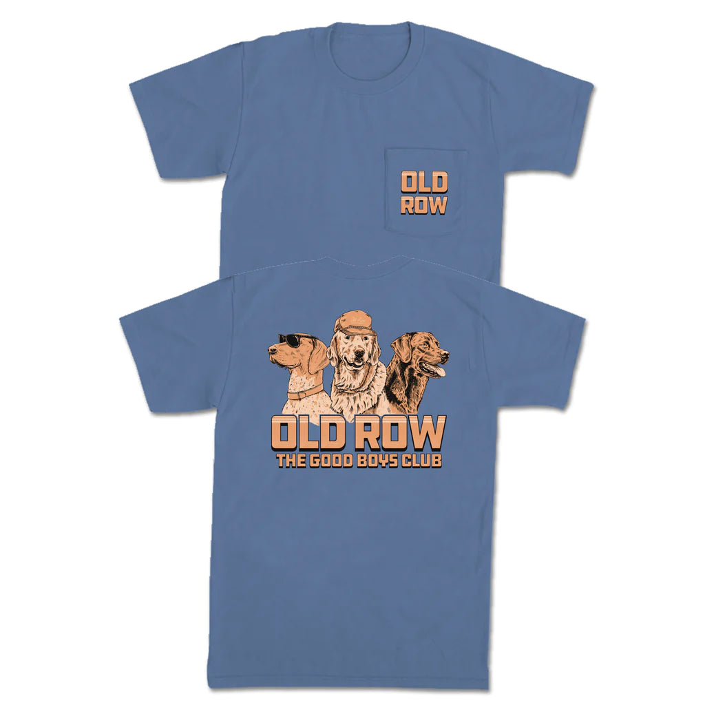 Old Row Good Boys Club Trio Pocket Tee - Blue