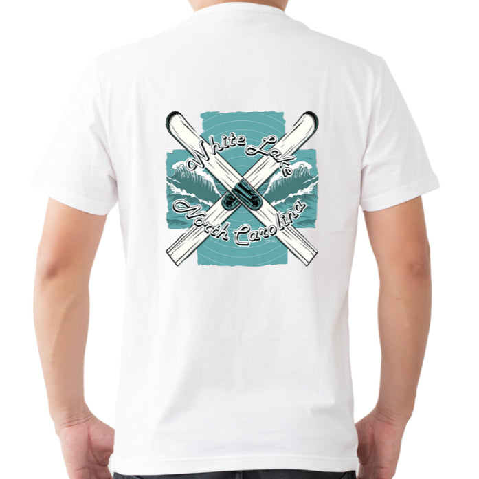White Lake Crossed Skis Short Sleeve Tee