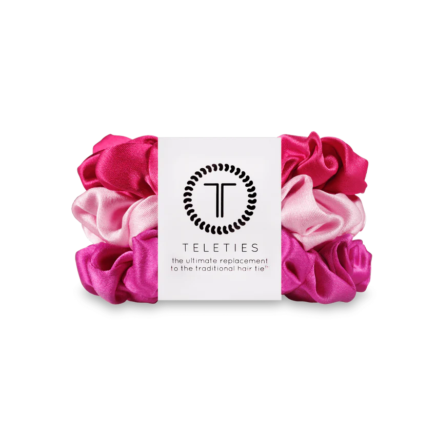 Teleties - Rose All Day Silk Scrunchies Large