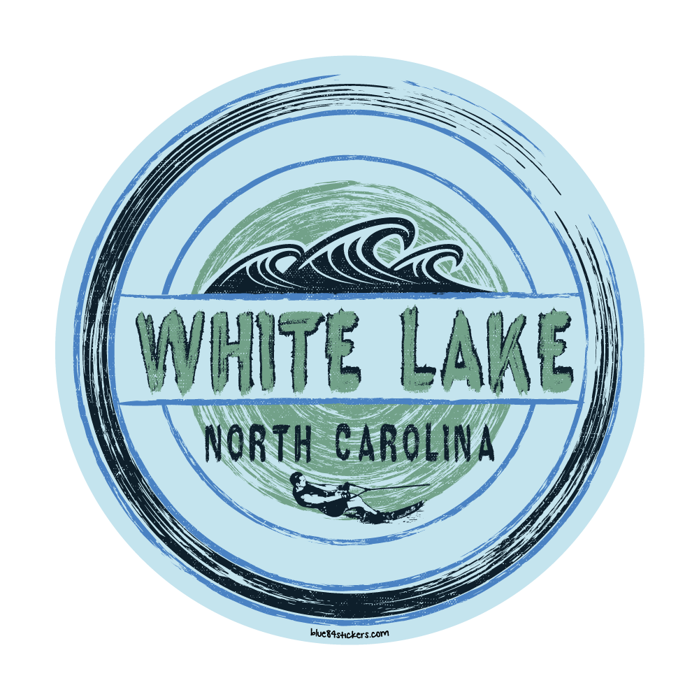 White Lake Sticker - Slow Roller Water Skier
