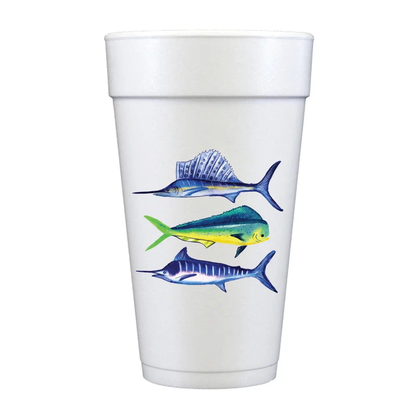 Sporty Fish Foam Cups