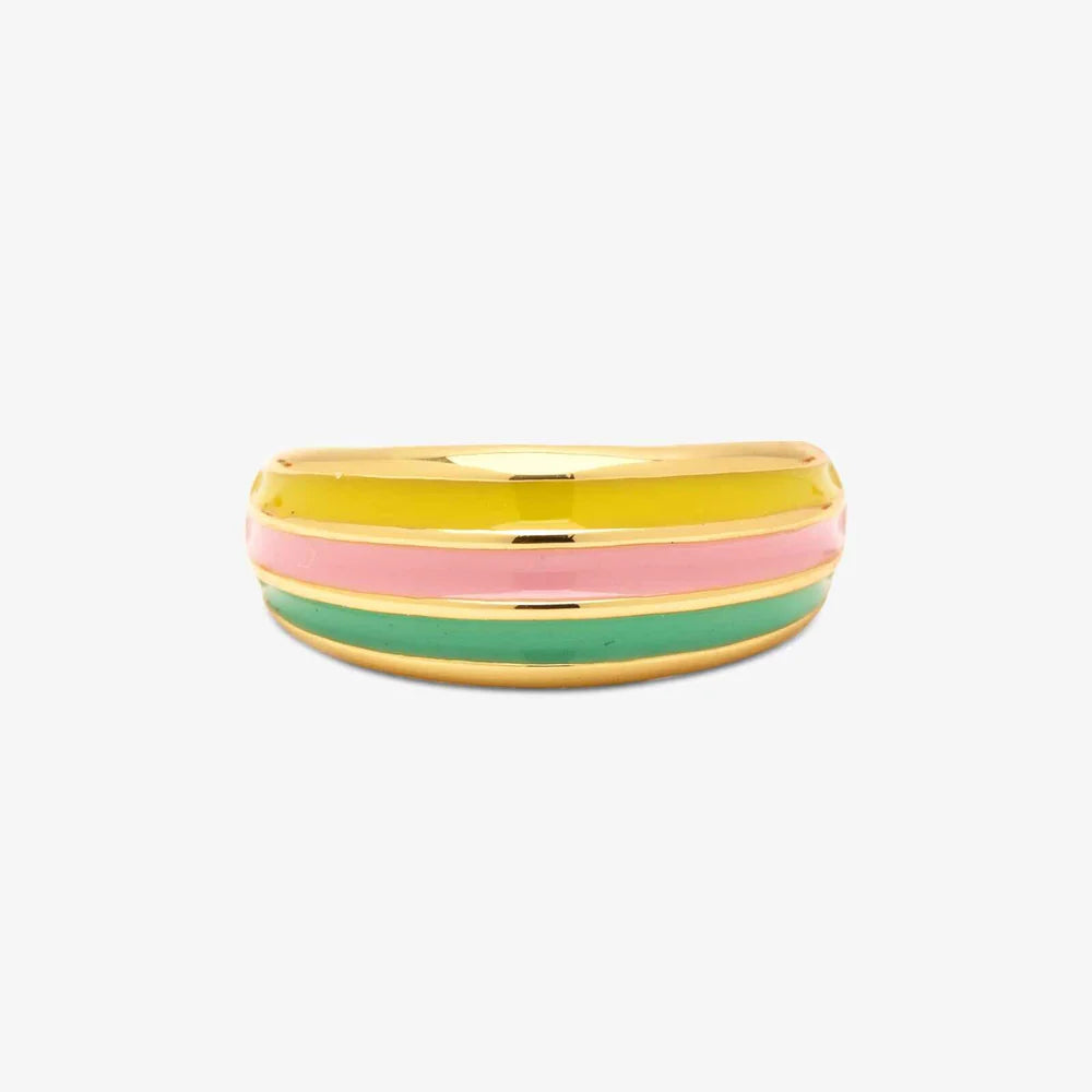 Sunset Striped Dome RIng