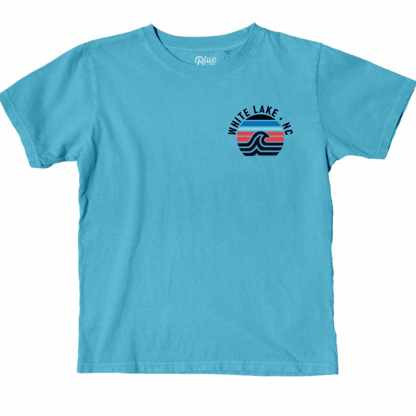 White Lake Pampers Waves Short Sleeve Tee Sky Blue