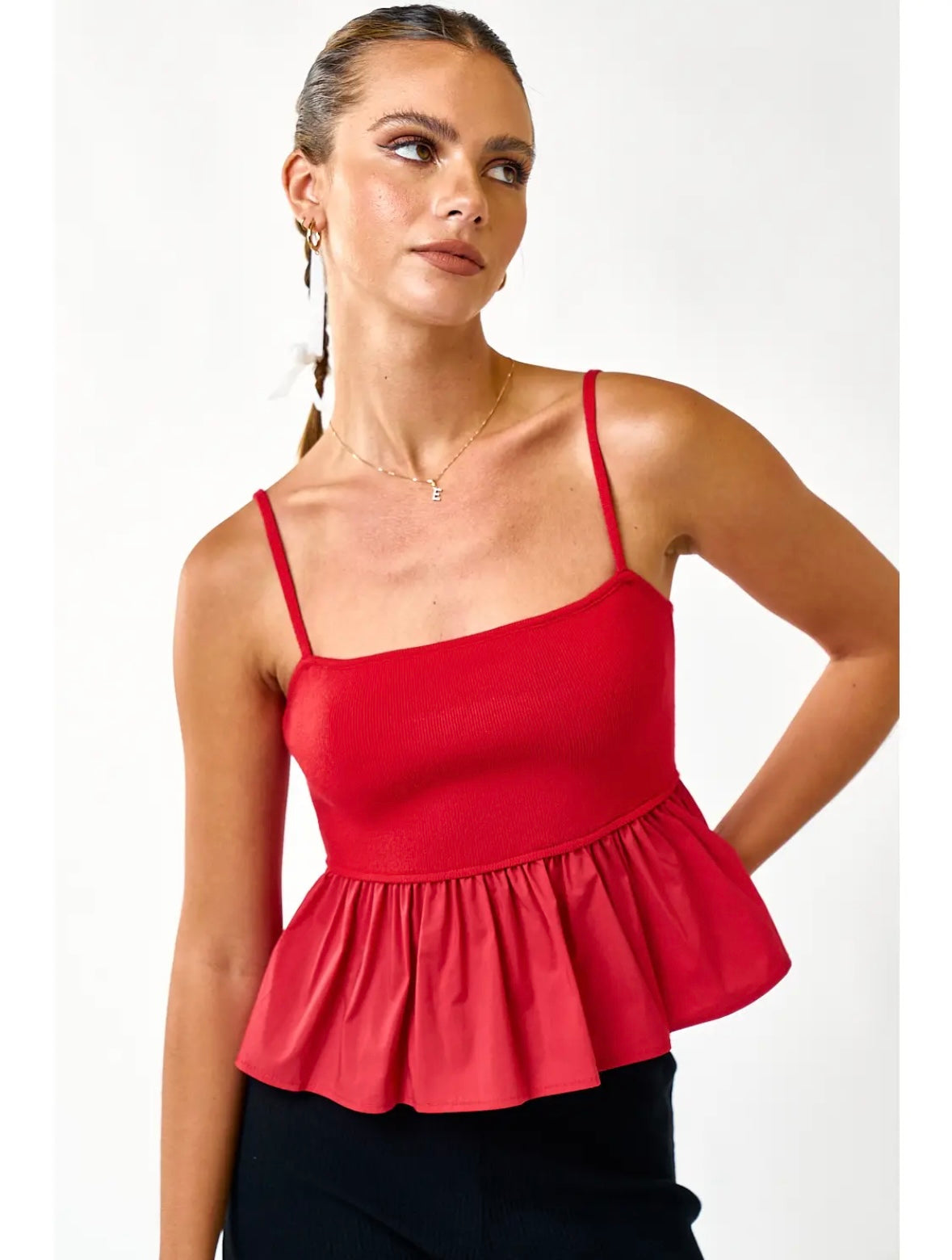 Sleeveless Ruffled Top