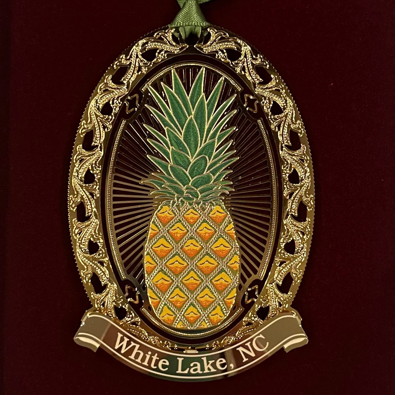 Pineapple White Lake Ornament