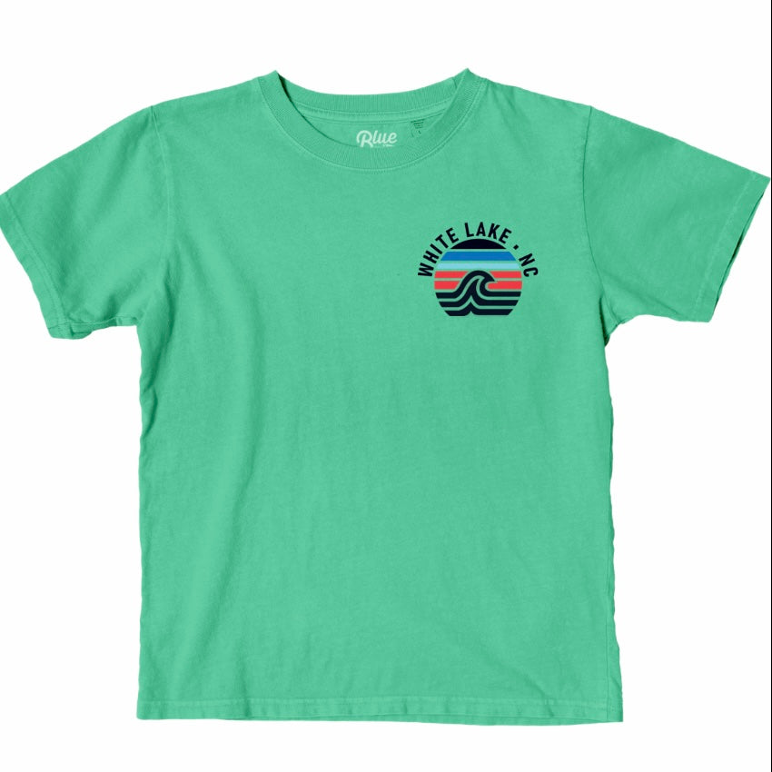 White Lake Pampers Wave SS Youth Tee - Seafoam