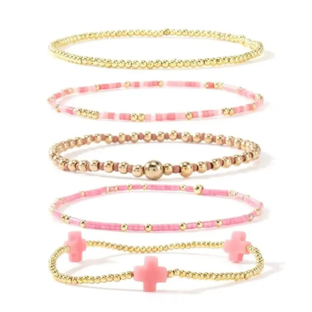 Pink Remy Beaded Bracelets