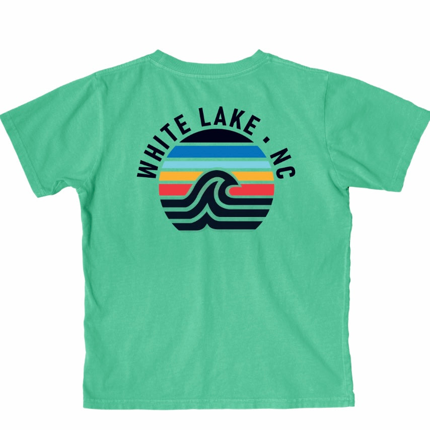 White Lake Pampers Waves Short Sleeve Tee Seafoam