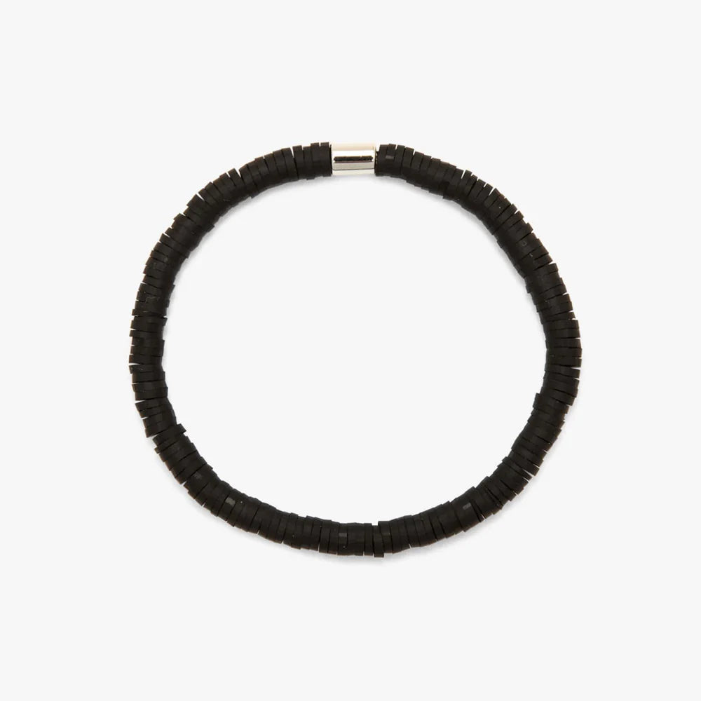 Pura Vida Seascape Vinyl Disc Bracelet - Black