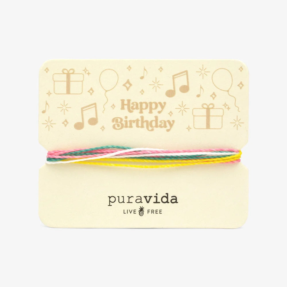 Pura Vida Happy Birthday Bracelet Card