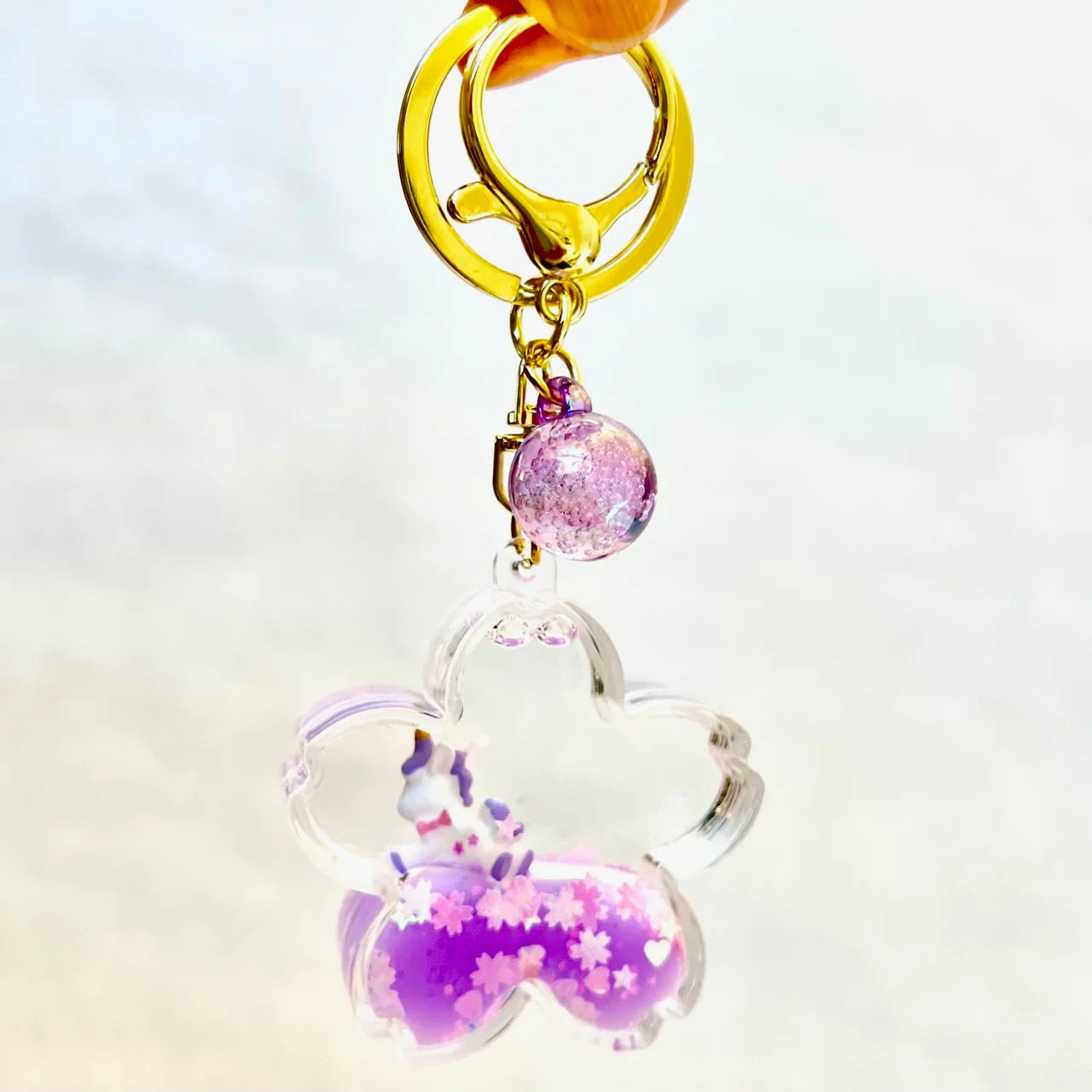 Unicorn Flower Floaty Keychain