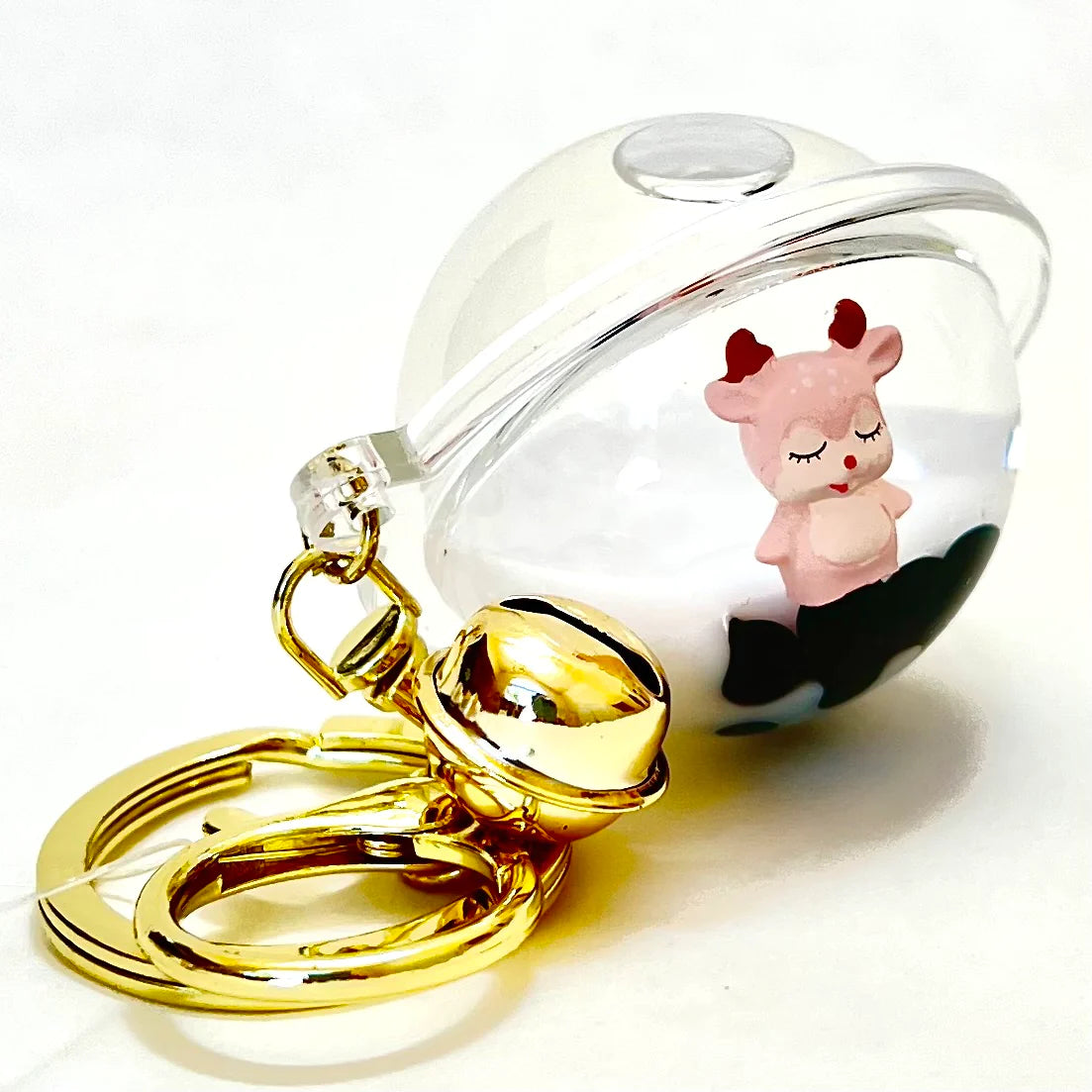 Snow Deer Floaty Keychain