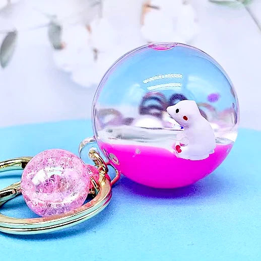 Sea Animal Orb Floaty Keychain