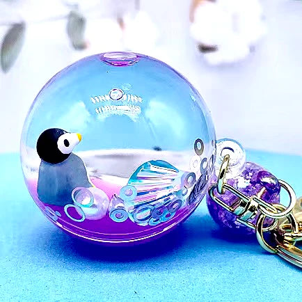 Sea Animal Orb Floaty Keychain