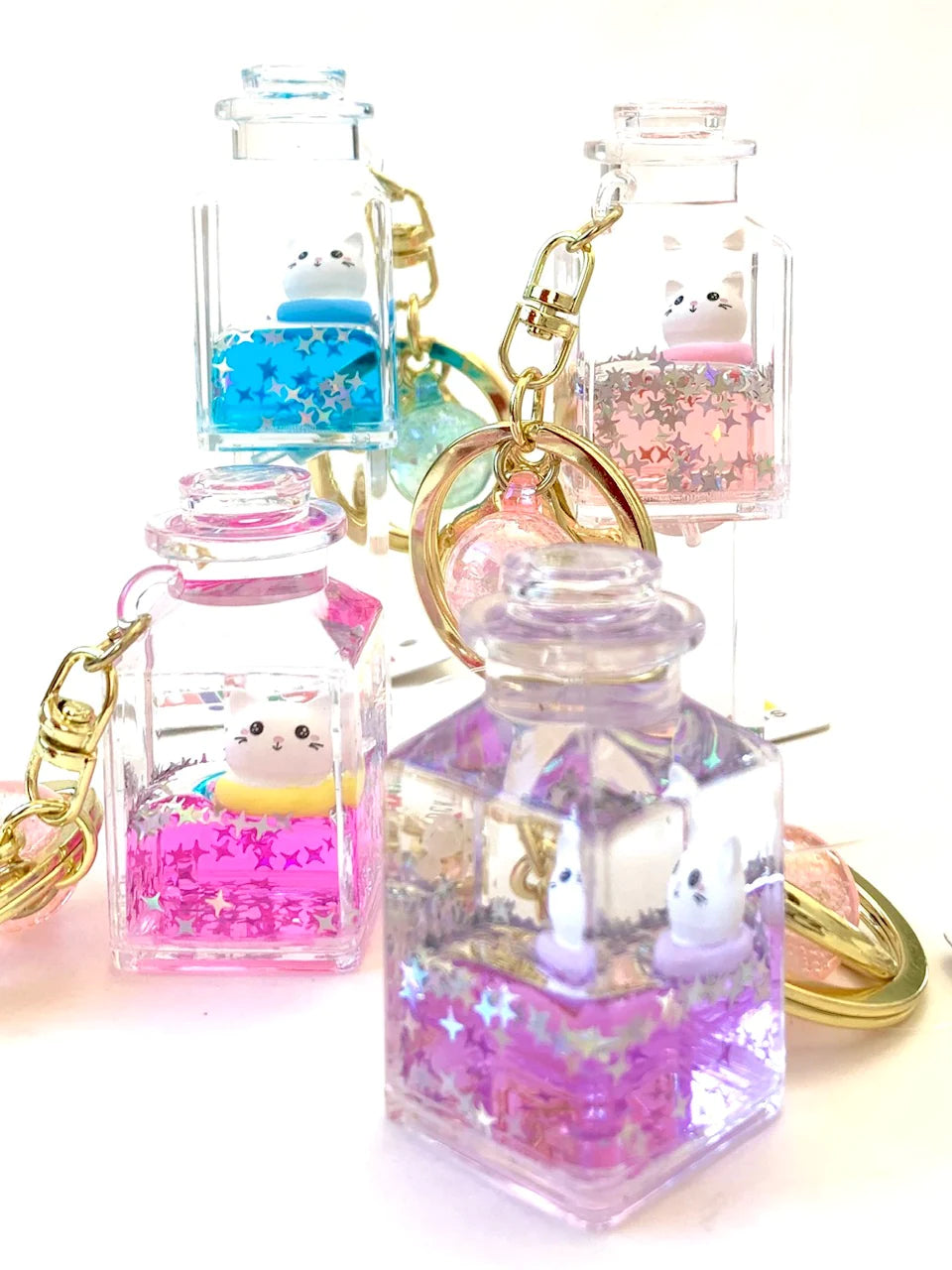 Kitty Jar Floaty Keychain