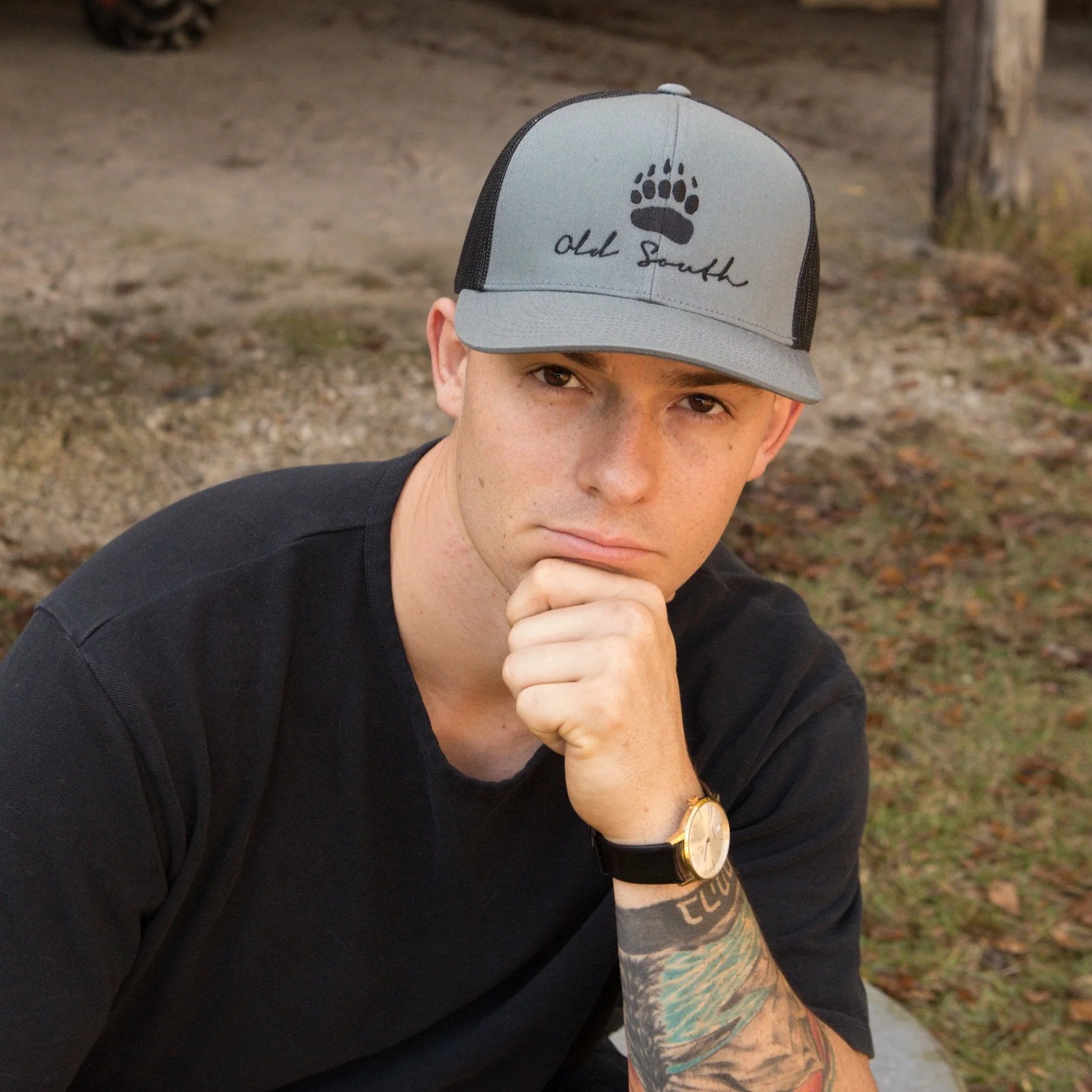 Old South Bear Print - Trucker Hat