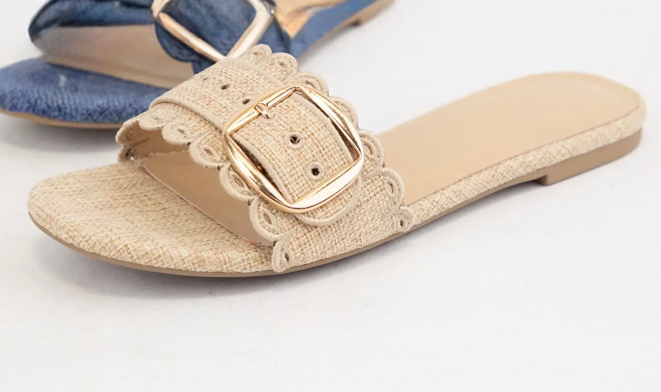 Nuala Scalloped Edge Sandals