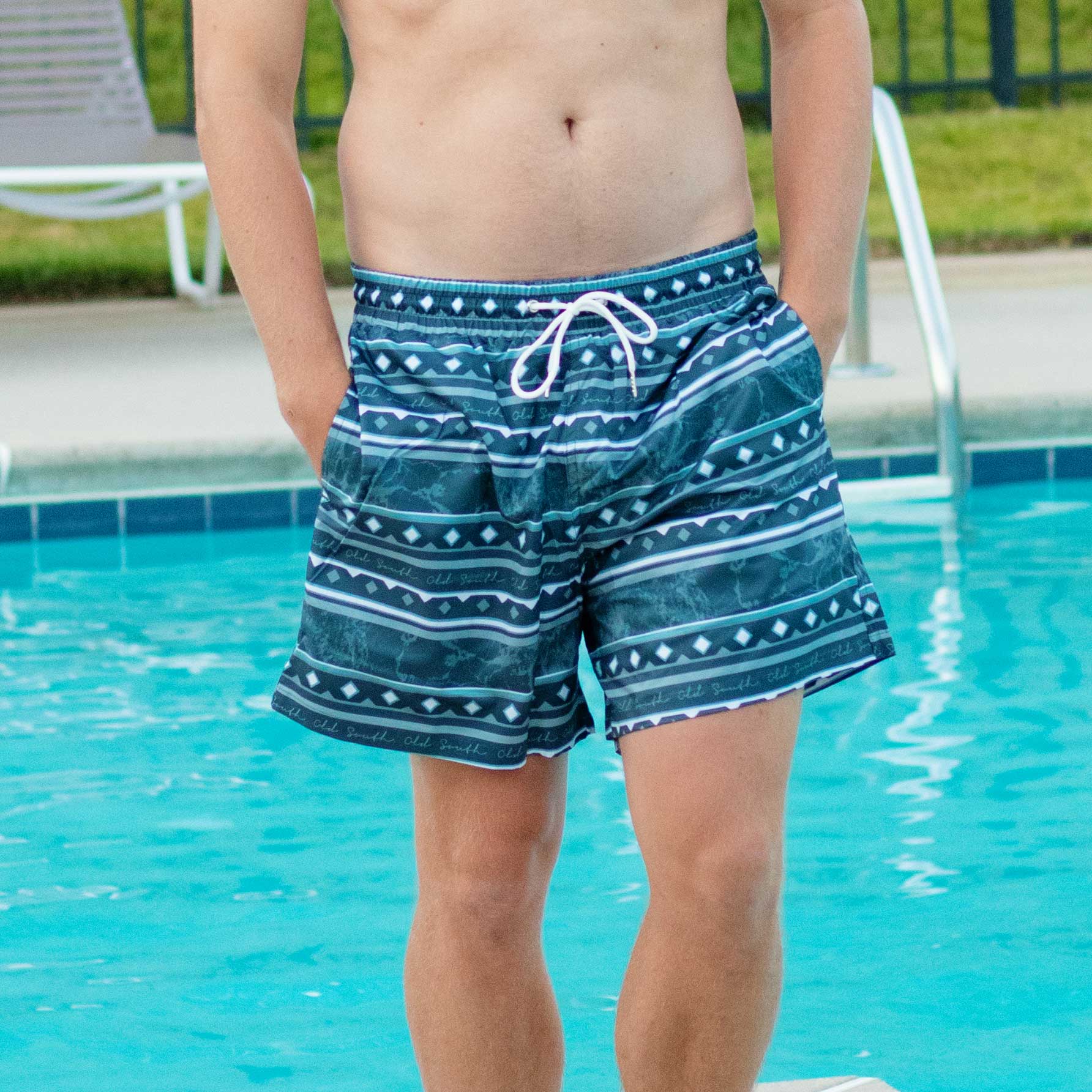 Old South Soft Mesh Swim Trunks - Aztec