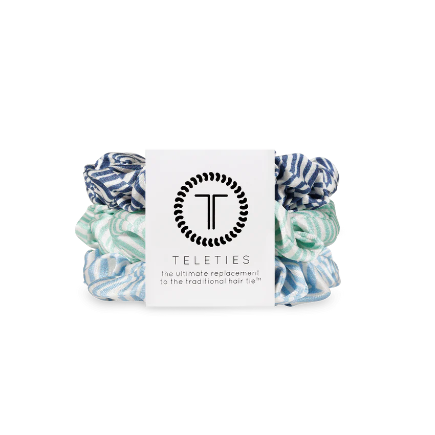 Teleties - Totally Turquoise Silk Scrunchies Large