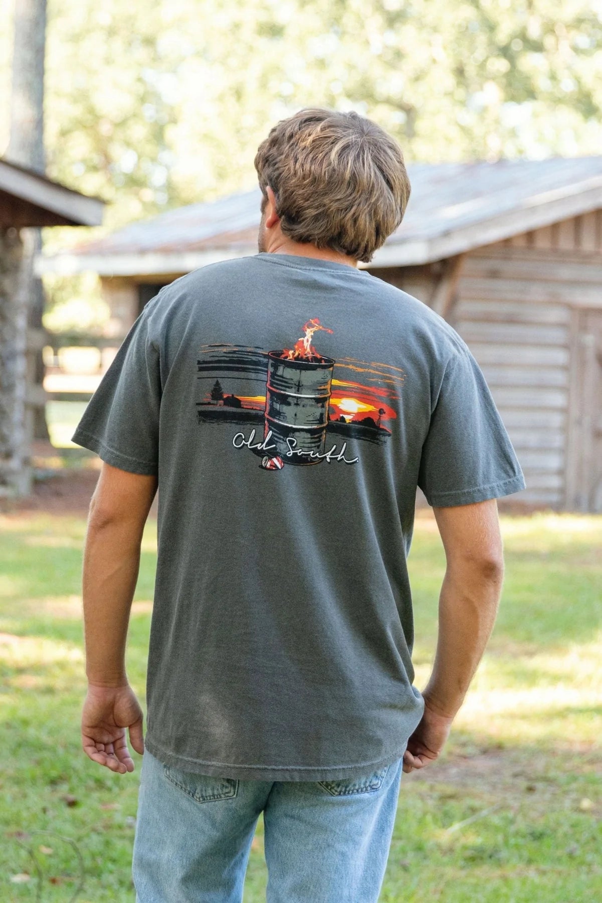 Old South Barrel Fire Short Sleeve Tee